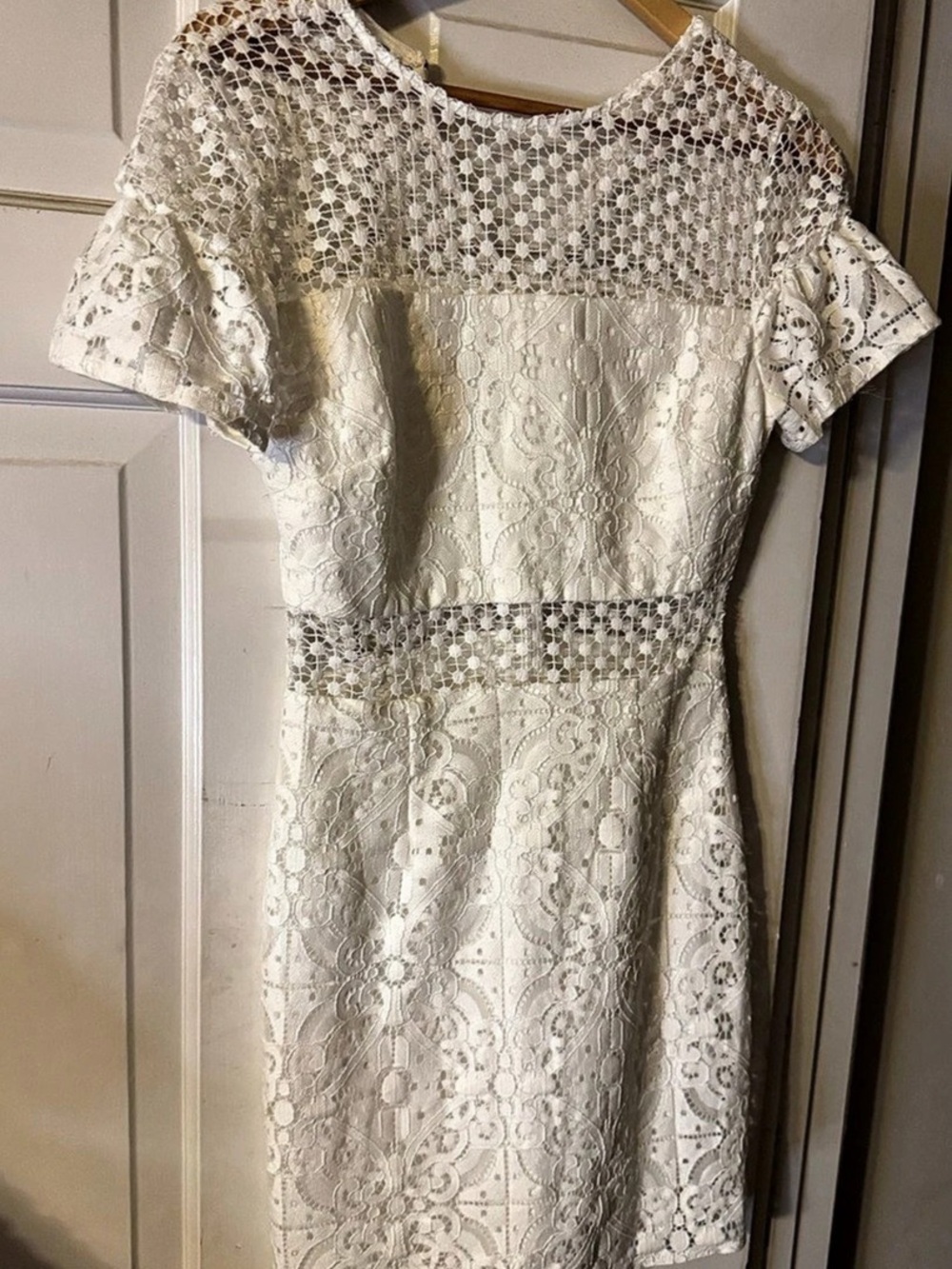 N. S. R. White Lace Mini Dress Size Small Like New